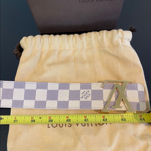 Louis Vuitton white Damier belt 95cm - Picture 5 of 7